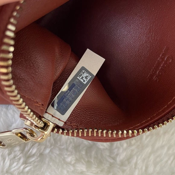 New Chloe Small Wooden C Crochet Sepia Brown Leather Hobo Bag - Picture 6 of 14